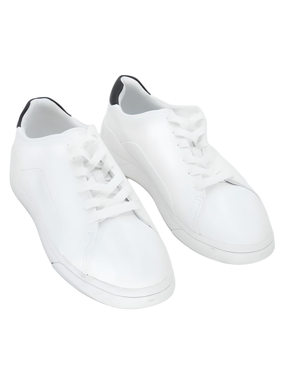 Karl Lagerfeld Paris Mens Plain Toe Hybrid Lace White Sneakers Size 10.5M
